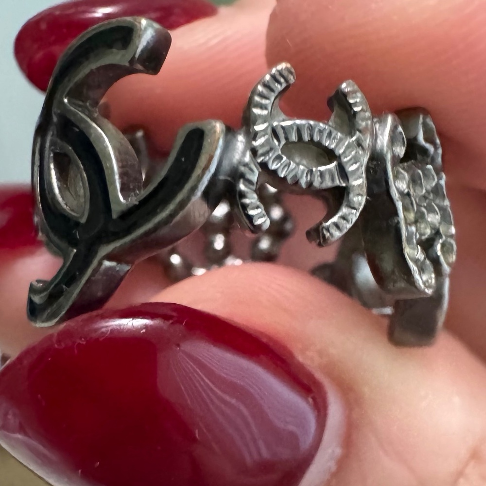 Super Rare Limited Edition Chanel CC Multi Logo Brass Ring in size 7
